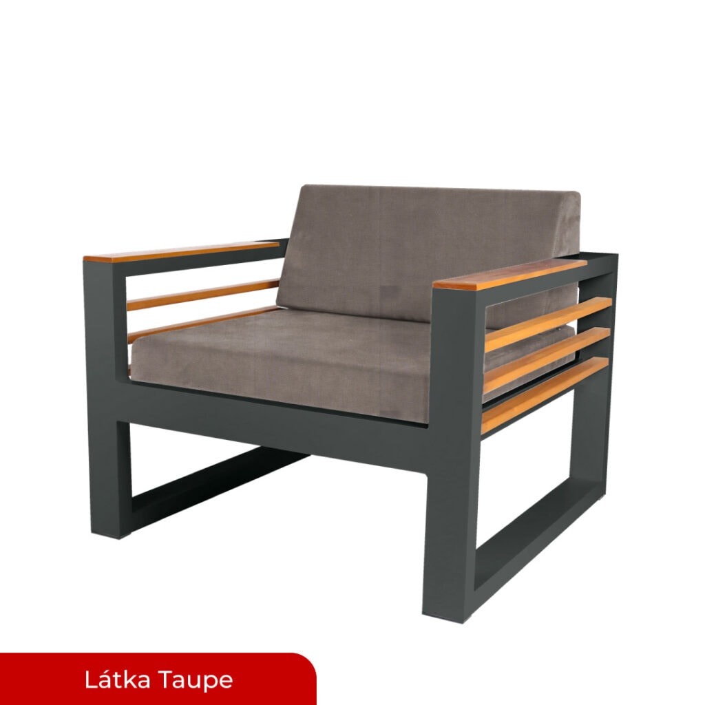 ALUX Nábytek - Křeslo ELOM konfig. Anthracite / Taupe
