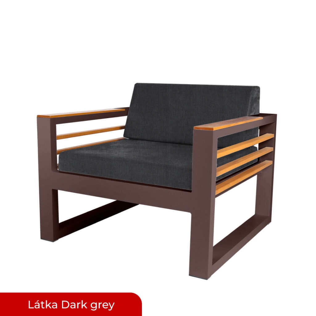 ALUX Nábytek - Křeslo ELOM konfig. Bronze / Dark grey