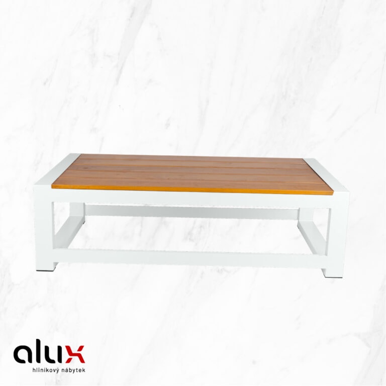 ALUX Nábytek - stůl NANDI White snow / dřevo