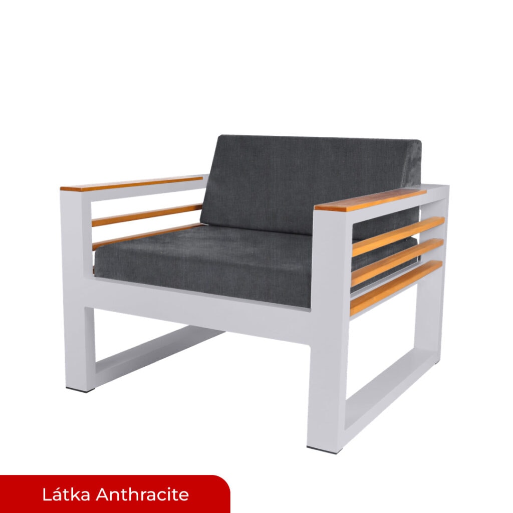 ALUX Nábytek - Křeslo ELOM konfig. Silver / Anthracite