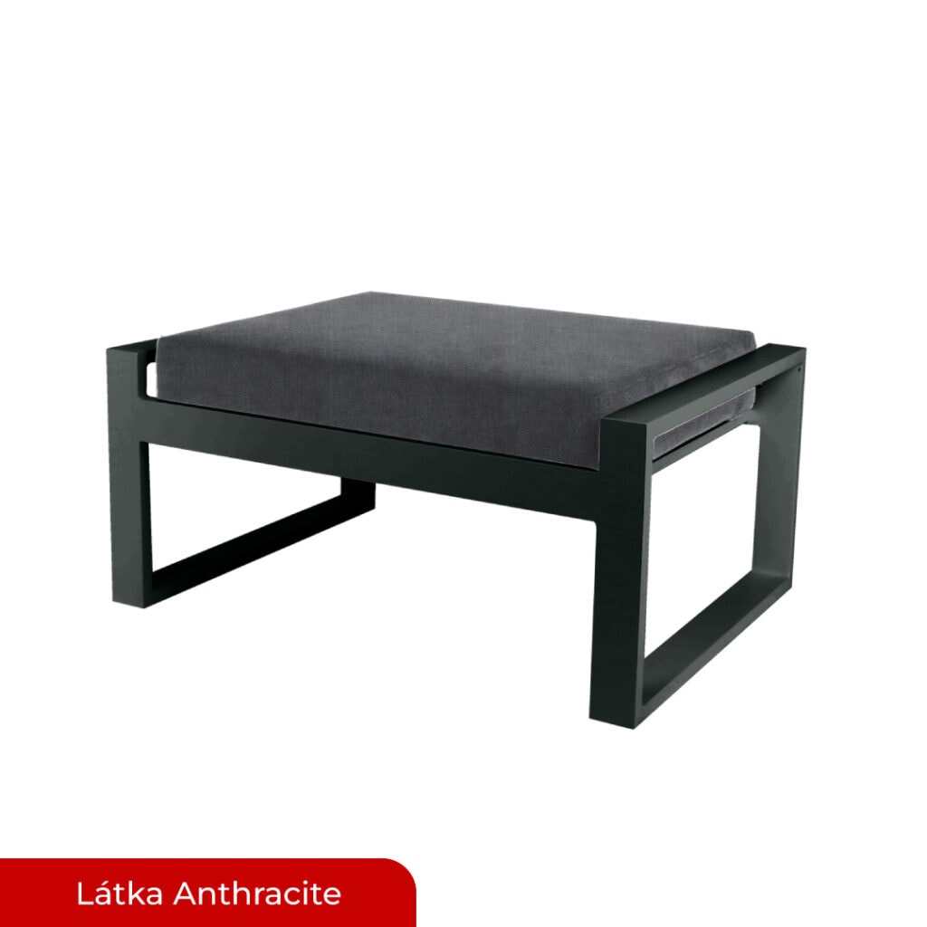 ALUX Nábytek - taburet ISOL konfig. Anthracite / Dark grey