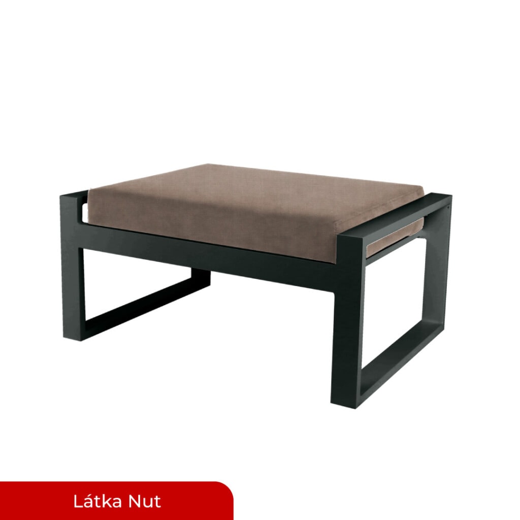 ALUX Nábytek - taburet ISOL konfig. Anthracite / nut