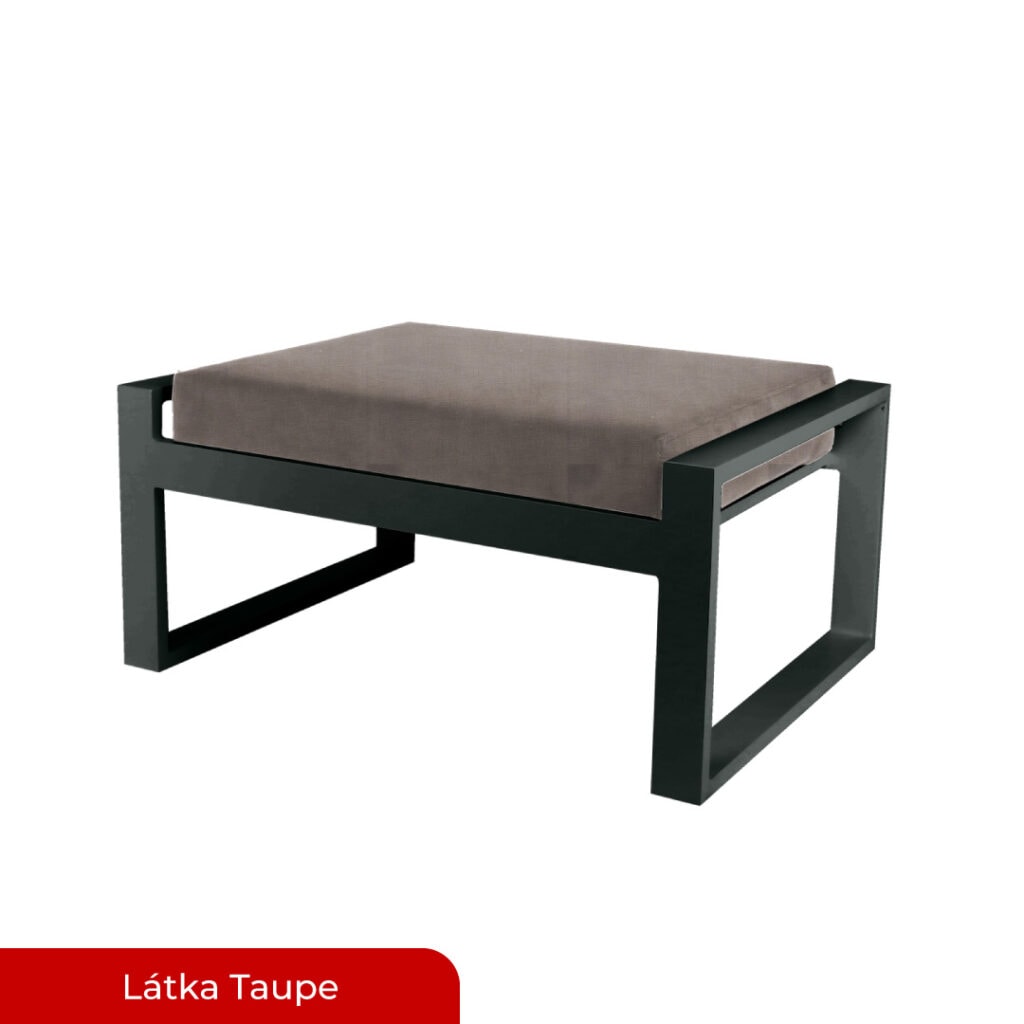 ALUX Nábytek - taburet ISOL konfig. Anthracite / Taupe