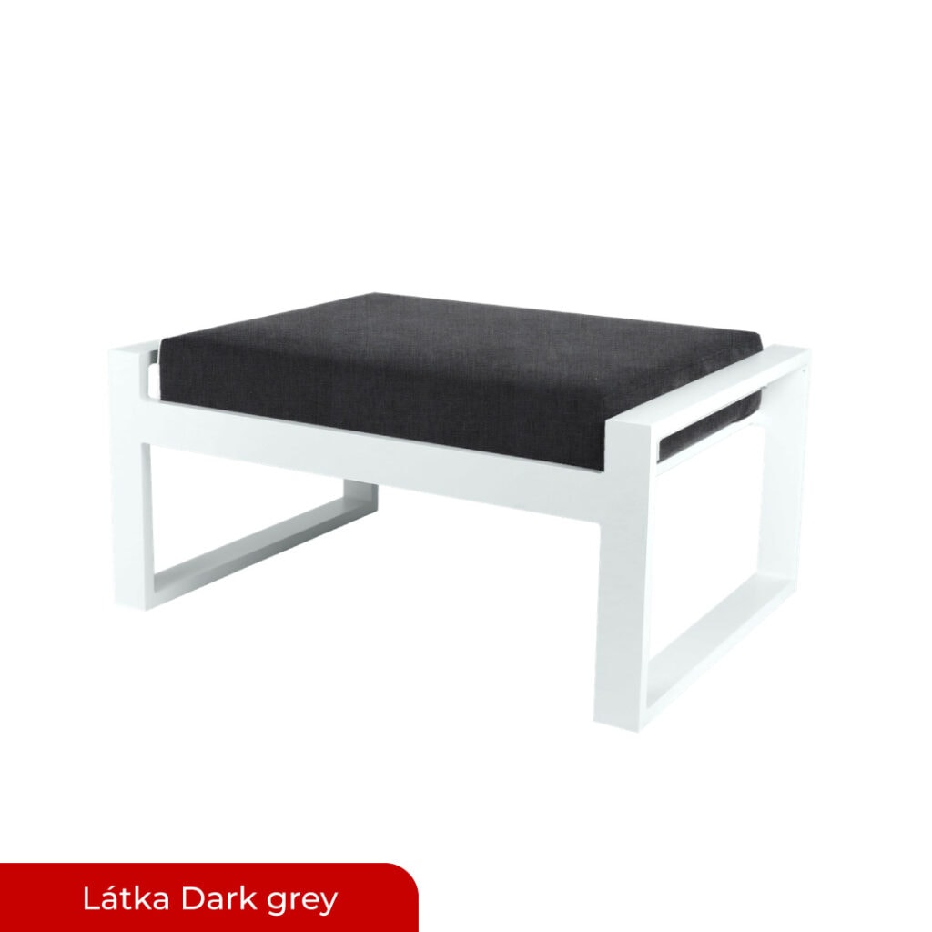 ALUX Nábytek - taburet ISOL konfig. White snow / Dark grey