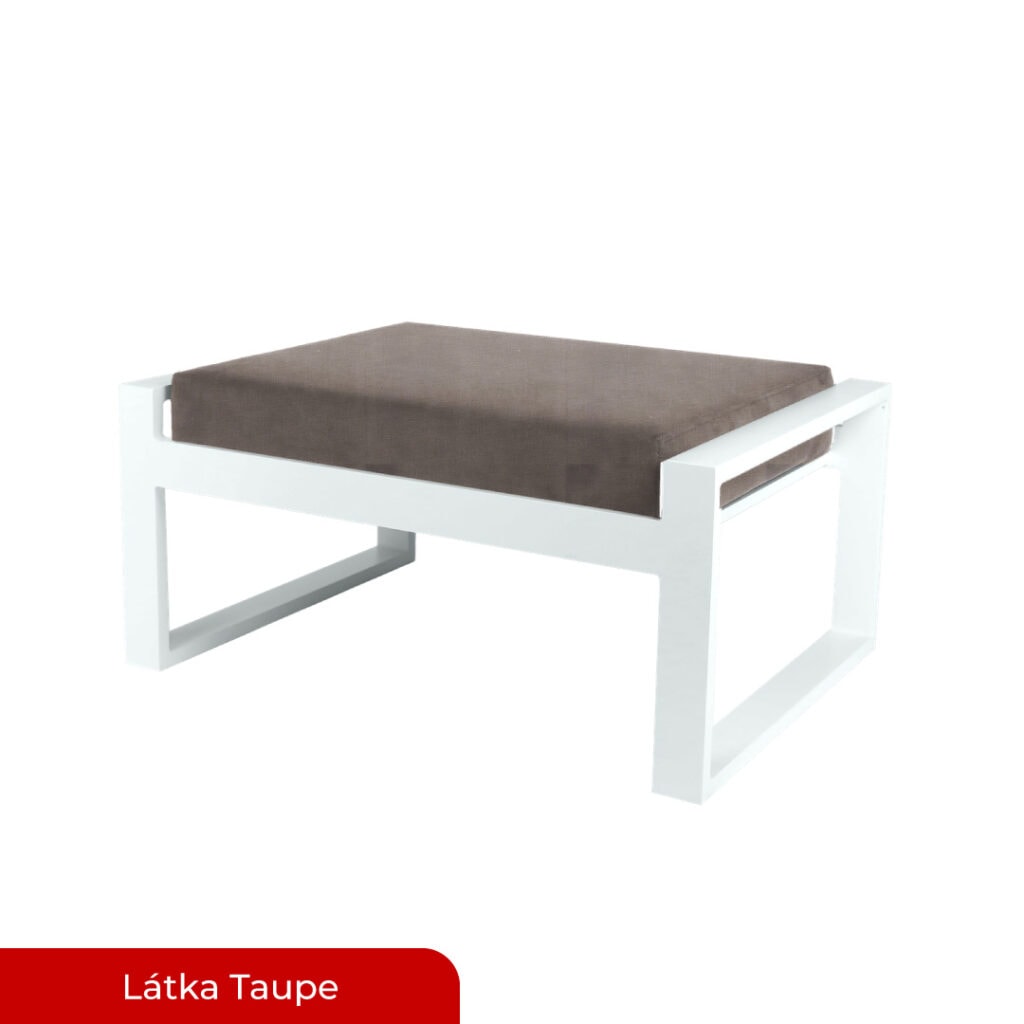 ALUX Nábytek - taburet ISOL konfig. White snow / Taupe