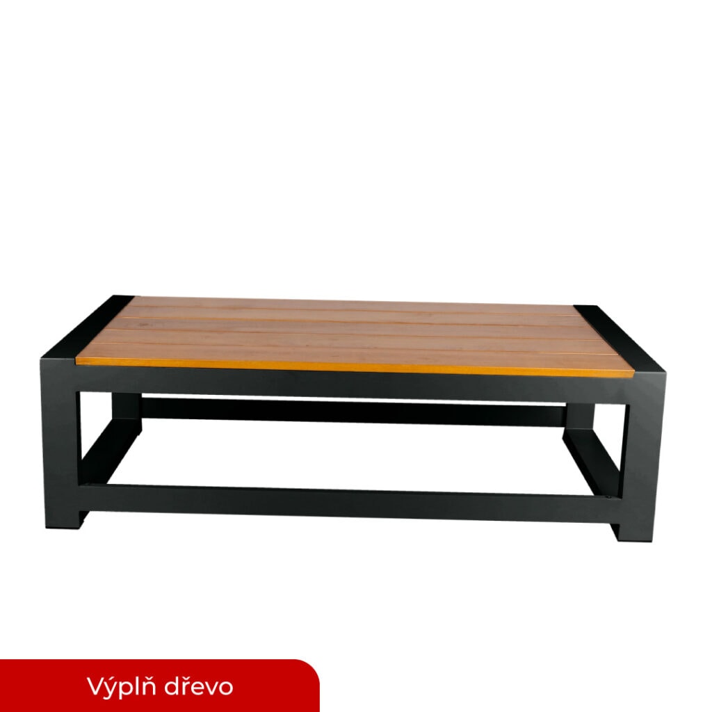 ALUX Nábytek - stůl NANDI konfig. Anthracite / dřevo