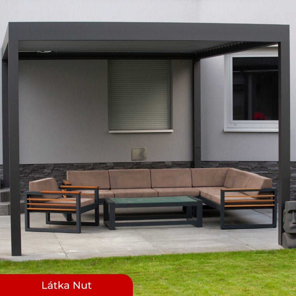 ALUX Nábytek - set KAWERIA konfig. Anthracite / Nut