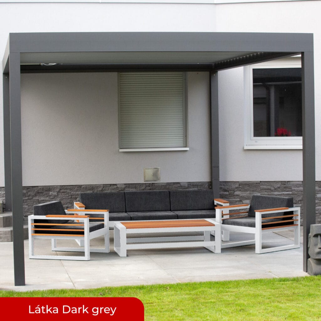 ALUX Nábytek - set KAWERIA konfig. White snow / Dark grey