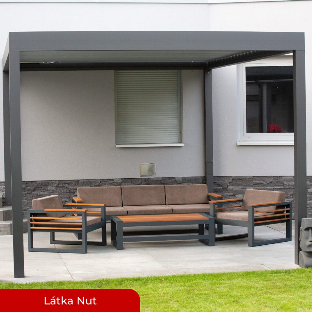 ALUX Nábytek - set KAWERIA konfig. Anthracite / Nut