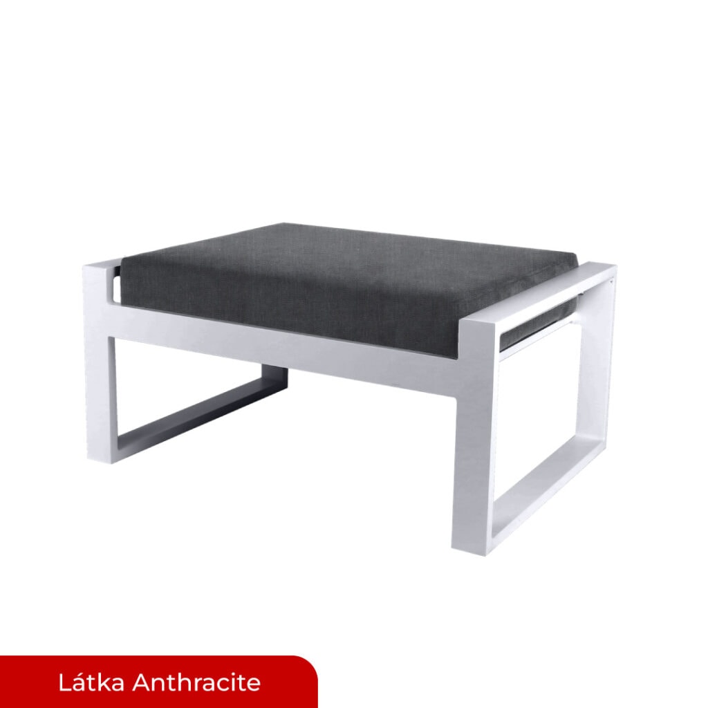 ALUX Nábytek - taburet ISOL konfig. Silver / Anthracite