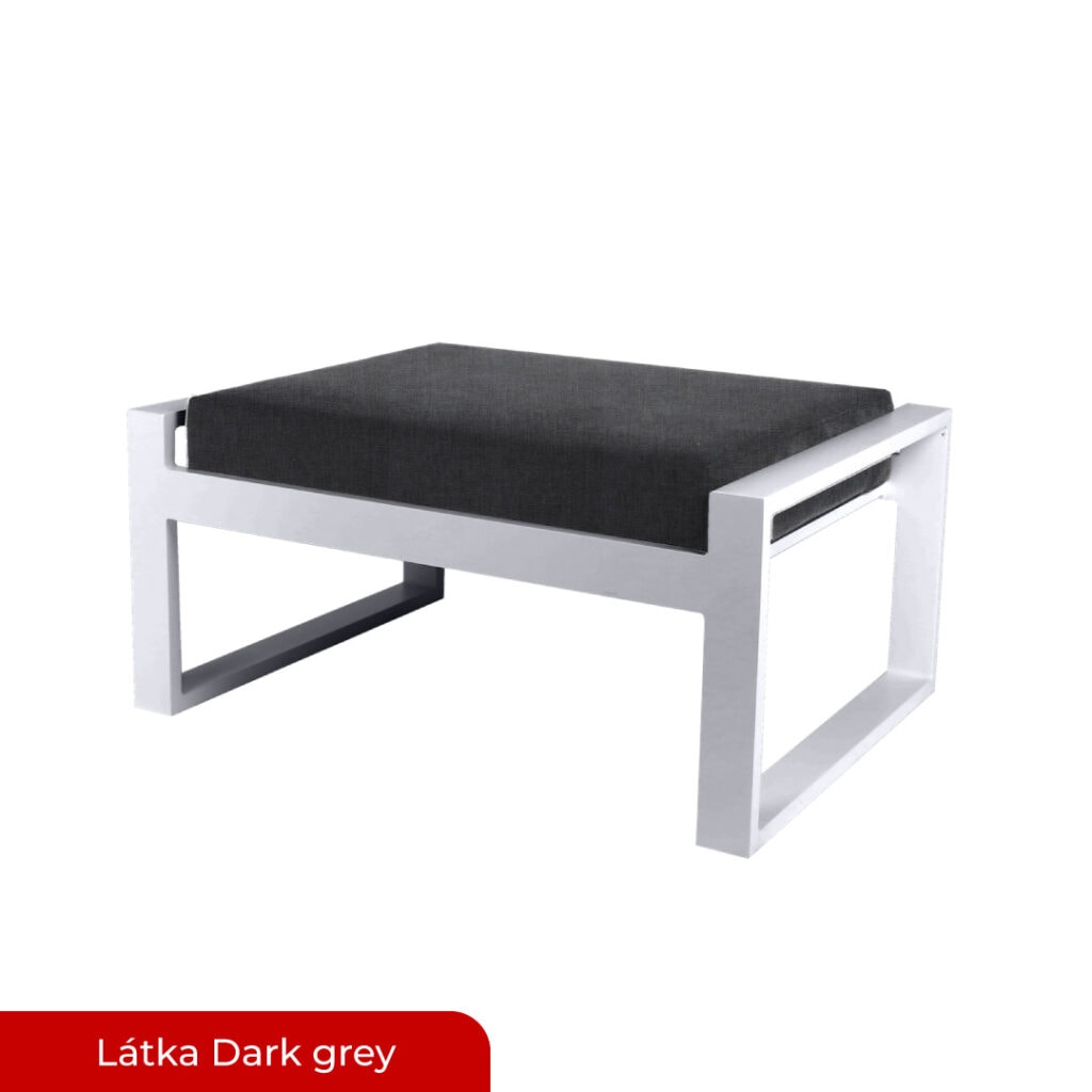 ALUX Nábytek - taburet ISOL konfig. Silver / Dark grey