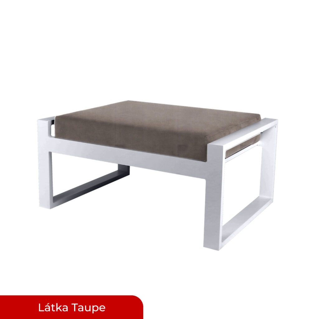 ALUX Nábytek - taburet ISOL konfig. Silver / Taupe