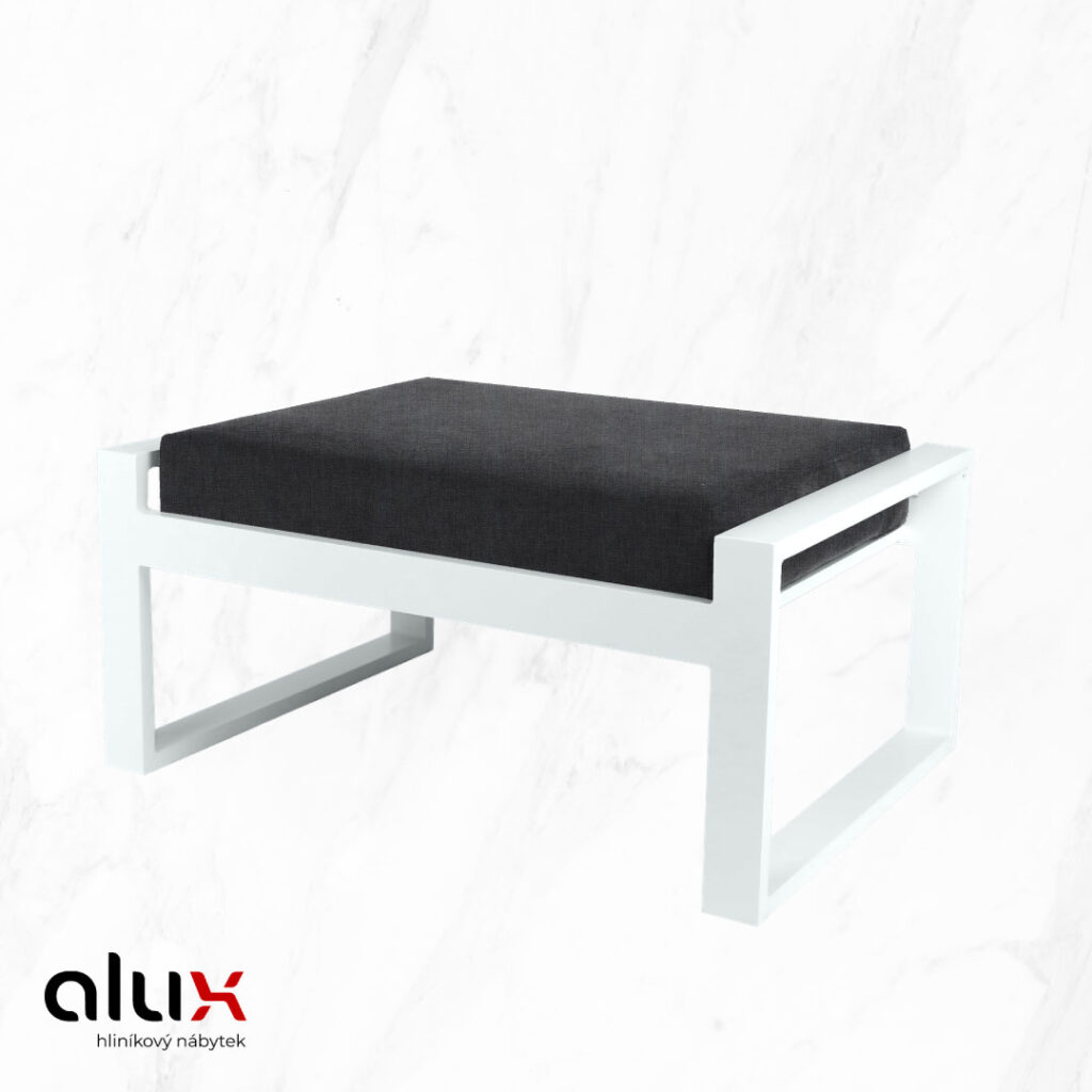 ALUX Nábytek - taburet ISOL White snow / Dark grey